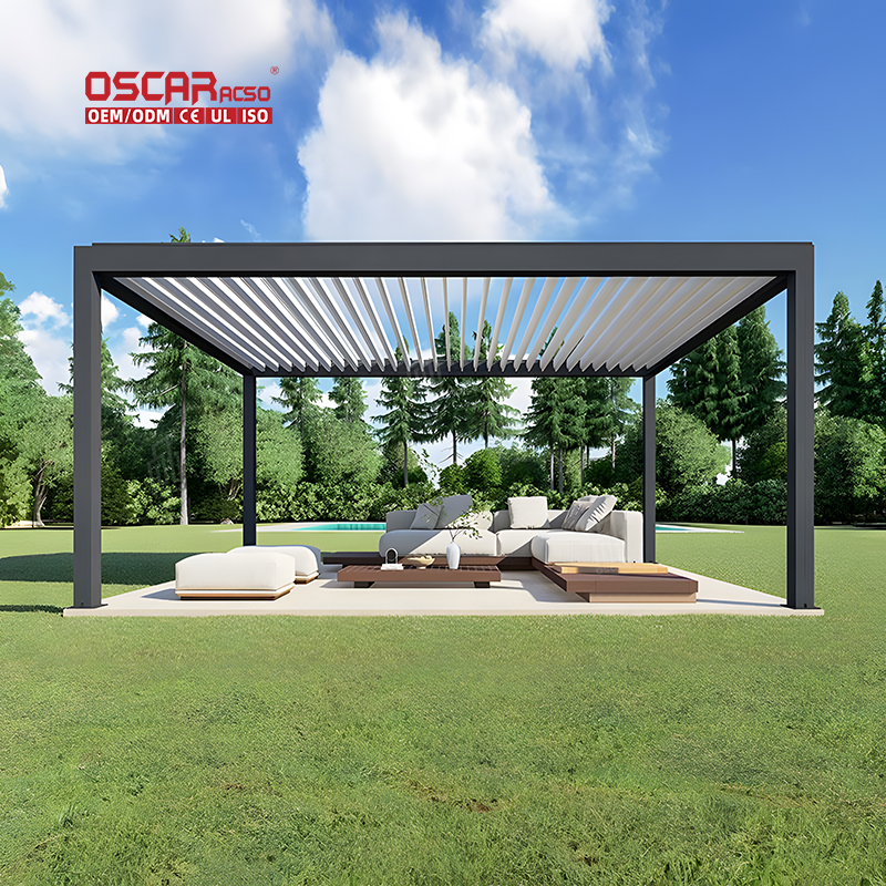 retractable louvered roof pergola davis