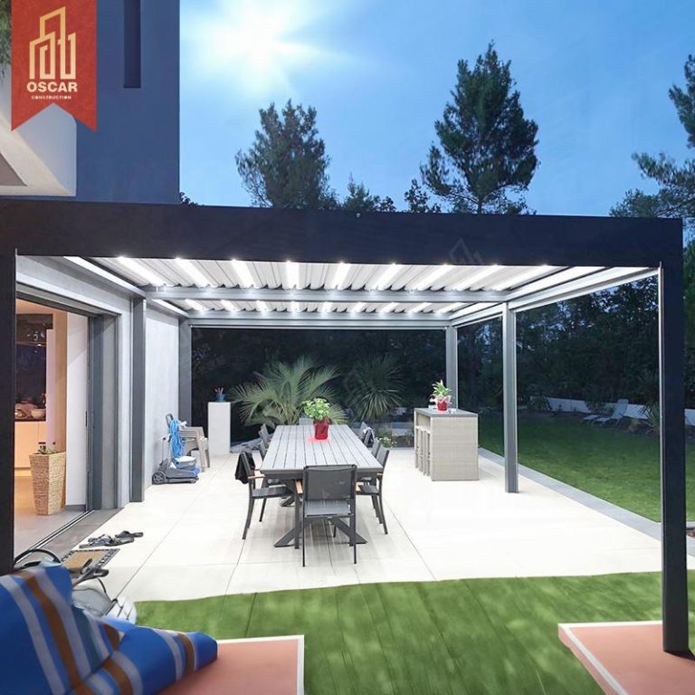 Wall-connected pergola project reference