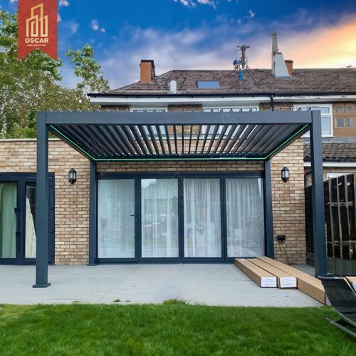 100% Waterproof Motorized Louvered Aluminium Outdoor Gazebo Leisure Garden and Outdoor Use Pergola 100% Waterproof Motorized Louvered Aluminium Outdoor Gazebo Leisure Garden and Outdoor Use Pergola