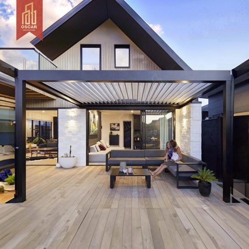 12 x 156フィート ルーバー付き 防水パーゴラ パティオカバー ガーデン 裏庭 プールサイド シェーディング シェルター パーゴラ