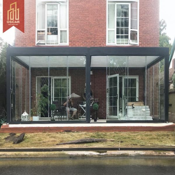 Pergola d'extérieur imperméable à persiennes de 12 x 156 pieds pour terrasse, jardin, arrière-cour, terrasse, abri d'ombrage