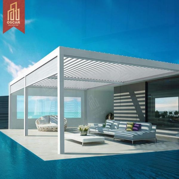 156Feet Louvered Waterproof Pergola Patio Cover Garden Backyard Outdoor with Adjustable Shading and Ventilation Function Pergola 156Feet Louvered Waterproof Pergola Patio Cover Garden Backyard Outdoor with Adjustable Shading and Ventilation Function Pergola