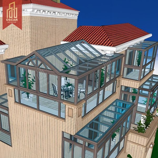 - Quality Customized Aluminum Greenhouse Sunroom Chinese Winter Garden with Multi - Season Use and Space - Saving Design Sunroom - Quality Customized Aluminum Greenhouse Sunroom Chinese Winter Garden with Multi - Season Use and Space - Saving Design Sunroom