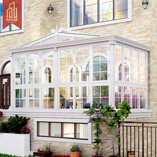 Kit de solárium Ble con tragaluz y vidrio templado para habitaciones de hotel al aire libre con estructura de aleación de aluminio, solárium ideal para el invierno.