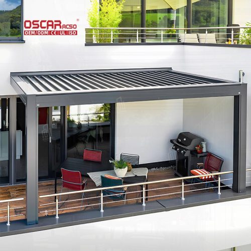 - Mounted Shade Structure with Solar - Powered Lighting Ideal Patio Garden and Poolside Outdoor Relaxation Retractable Pergola - Mounted Shade Structure with Solar - Powered Lighting Ideal Patio Garden and Poolside Outdoor Relaxation Retractable Pergola