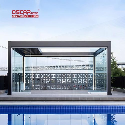 100% Waterproof Motorized Louvered Roof Aluminium Gazebo Leisure Garden Outdoor and Its Parts Retractable Pergola 100% Waterproof Motorized Louvered Roof Aluminium Gazebo Leisure Garden Outdoor and Its Parts Retractable Pergola