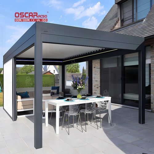 100% Waterproof Motorized Louvered Aluminium Pergola Leisure Garden Outdoor Aluminium Pergola Parts Retractable Pergola 100% Waterproof Motorized Louvered Aluminium Pergola Leisure Garden Outdoor Aluminium Pergola Parts Retractable Pergola