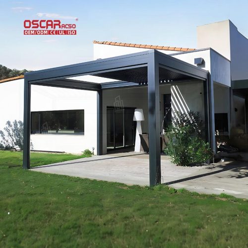 100% Waterproof Motorized Louvered Aluminium Outdoor Pergola Leisure Garden with Aluminum Parts Retractable Pergola 100% Waterproof Motorized Louvered Aluminium Outdoor Pergola Leisure Garden with Aluminum Parts Retractable Pergola