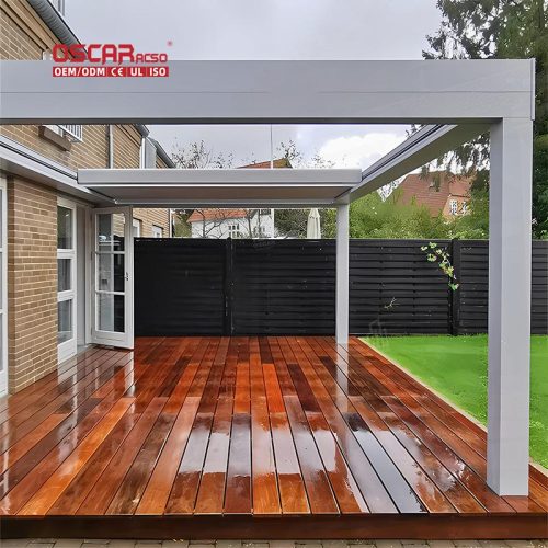 Custom Model Eco-Friendly Rot-Proof Aluminum Louvered Roof Kits Garden Patio Pergolas Retractable Pergola