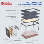 Controlled Opening Roof Louver Bioclimatic Aluminum Pergola with Zipper Blinds Garden Patio Balcony Retractable Pergola