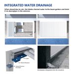 Modern Garden Aluminum Pergola with Retractable Louvered Bios Opening Roof Outdoor Patio Backyard Retractable Pergola