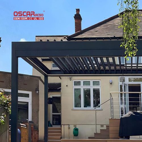 Hot Sale Waterproof Retractable Aluminum Louvered Pergola Outdoor Patio Garden Yard Retractable Pergola Hot Sale Waterproof Retractable Aluminum Louvered Pergola Outdoor Patio Garden Yard Retractable Pergola