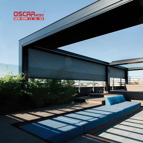 Customized New Design Waterproof Louvered Bioclimatic Aluminum Roofing Outdoor Motorized Pergolas Retractable Pergola Customized New Design Waterproof Louvered Bioclimatic Aluminum Roofing Outdoor Motorized Pergolas Retractable Pergola