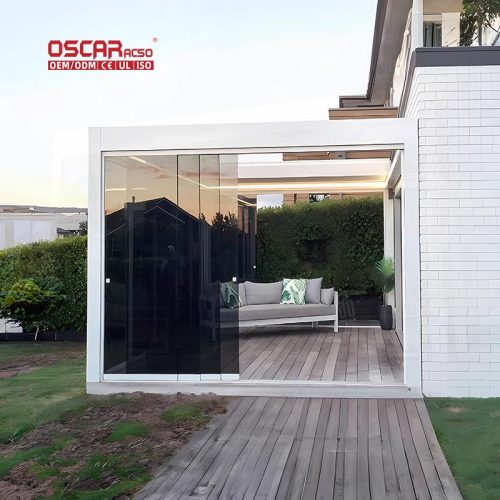 Outdoor Waterproof Free - Standing Louvered Bioclimatic Roof Garden Patio Backyard Retractable Pergola Outdoor Waterproof Free - Standing Louvered Bioclimatic Roof Garden Patio Backyard Retractable Pergola