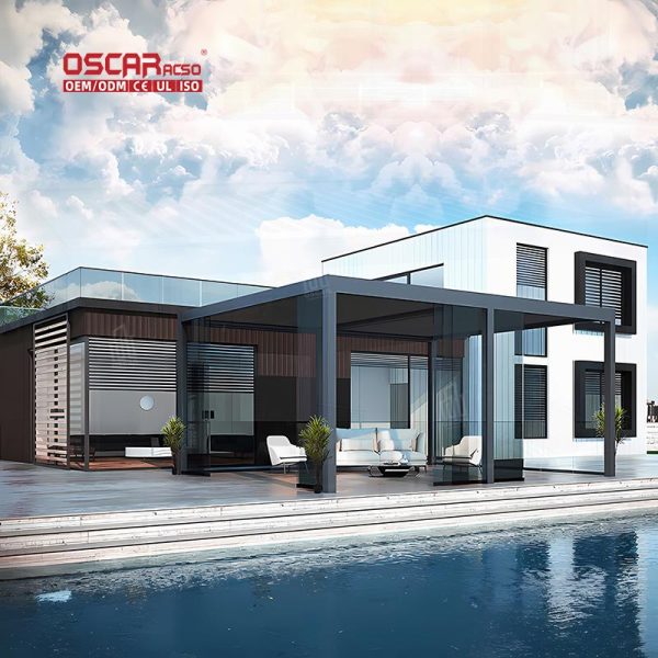 Weatherproof Louvered Aluminium Outdoor Pergola Garden Patio Backyard Easy Lifestyle Biological Use Retractable Pergola Weatherproof Louvered Aluminium Outdoor Pergola Garden Patio Backyard Easy Lifestyle Biological Use Retractable Pergola