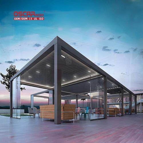 Waterproof Motorized Outdoor 3X3M 3X4M Aluminum Louvered Bioclimatic Pergola Patio Garden Terrace Retractable Pergola Waterproof Motorized Outdoor 3X3M 3X4M Aluminum Louvered Bioclimatic Pergola Patio Garden Terrace Retractable Pergola