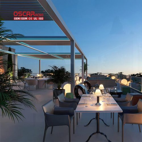 Pergola 4X6M Aluminium Set Ideal Garden Patio Backyard Adjustable Shading Stylish Design Outdoor Structure Retractable Pergola