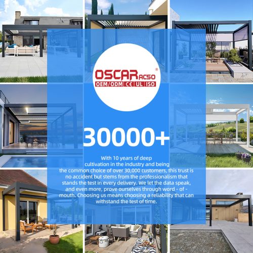 Outdoor Aluminium Canopy Patio Roof Louvers Systems Garden Backyard Poolside Retractable Pergola