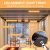 Waterproof Motorized Louvered Aluminum Pergola Gazebo with Blinds Glass Door Outdoor Garden Patio Backyard Retractable Pergola