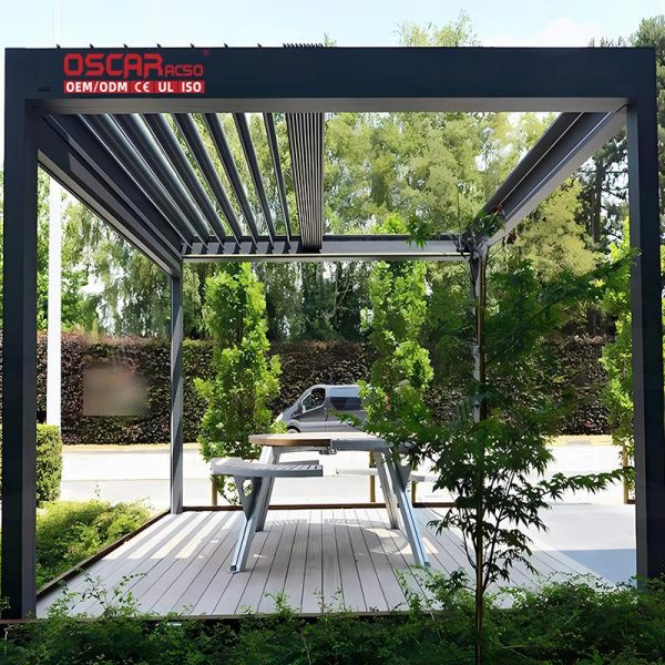 Rainproof Sun - Shading Outdoor Aluminium Louvered Roof Kit Garden Patio Balcony Retractable Pergola Rainproof Sun - Shading Outdoor Aluminium Louvered Roof Kit Garden Patio Balcony Retractable Pergola