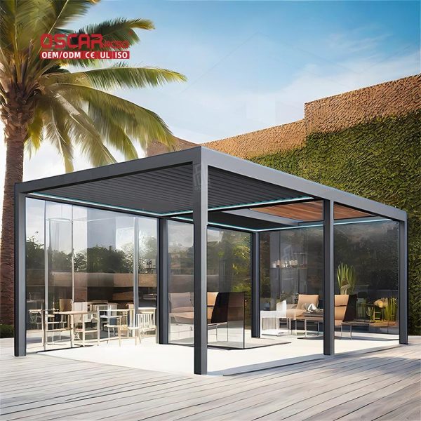 Free Standing Waterproof Automatic Modern Aluminum Pergola Gazebo Garden Patio Backyard Outdoor Use Retractable Pergola Free Standing Waterproof Automatic Modern Aluminum Pergola Gazebo Garden Patio Backyard Outdoor Use Retractable Pergola