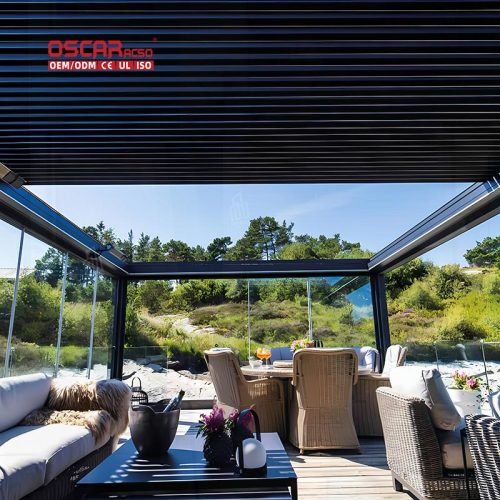 Weatherproof Biological Outdoor Louvered Aluminium Shade Structure Garden Patio Balcony in Italy Retractable Pergola Weatherproof Biological Outdoor Louvered Aluminium Shade Structure Garden Patio Balcony in Italy Retractable Pergola