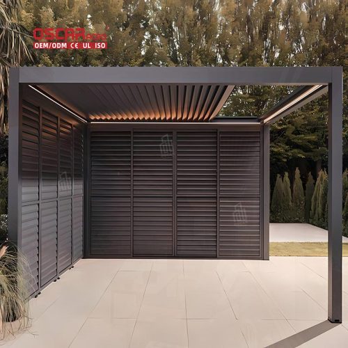 Waterproof Electric Outdoor Living Metal Aluminium Pergola Garden Terrace Roof Retractable Pergola