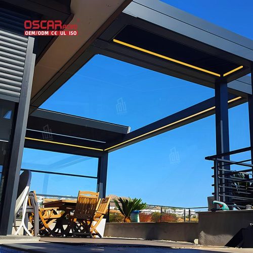 Automated Louvered Aluminium Pergola Weatherproof Biological Outdoor Garden Patio Backyard Easy Lifestyle Retractable Pergola